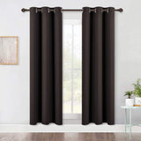 Set of 2 Blackout Window Curtains and Drapes for Kitchen Window Treatment Thermal Insulated Solid Grommet Blackout Drapery Panels