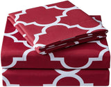 Quatrefoil Burgundy Red