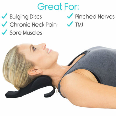 Pain Relief Pillow Neck And Shoulder Muscle Relaxer Traction Device for Cervical Spine Alignment Neck Support Travel Pillow / - Anna's Linens Store