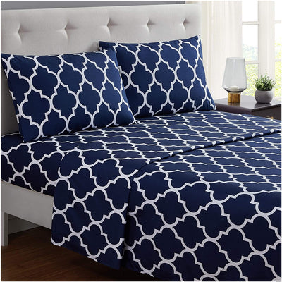 Quatrefoil Navy Blue