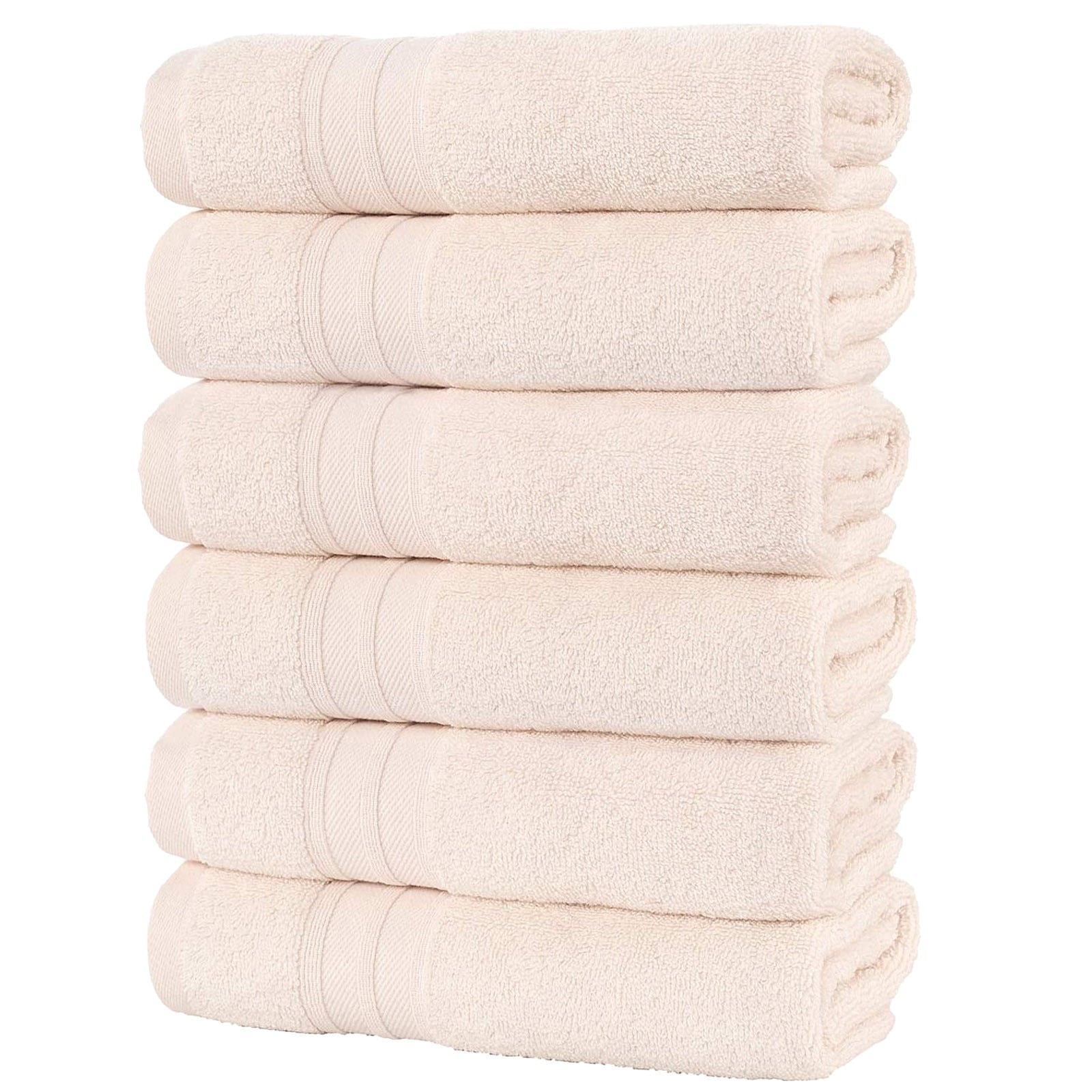 6 PCS Pure Cotton Face Towel Super Absorbent Large Thick Soft