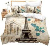 Duvet Cover Set Soft London Themed Comforter Cover Set 3 Pieces - Anna's Linens Store