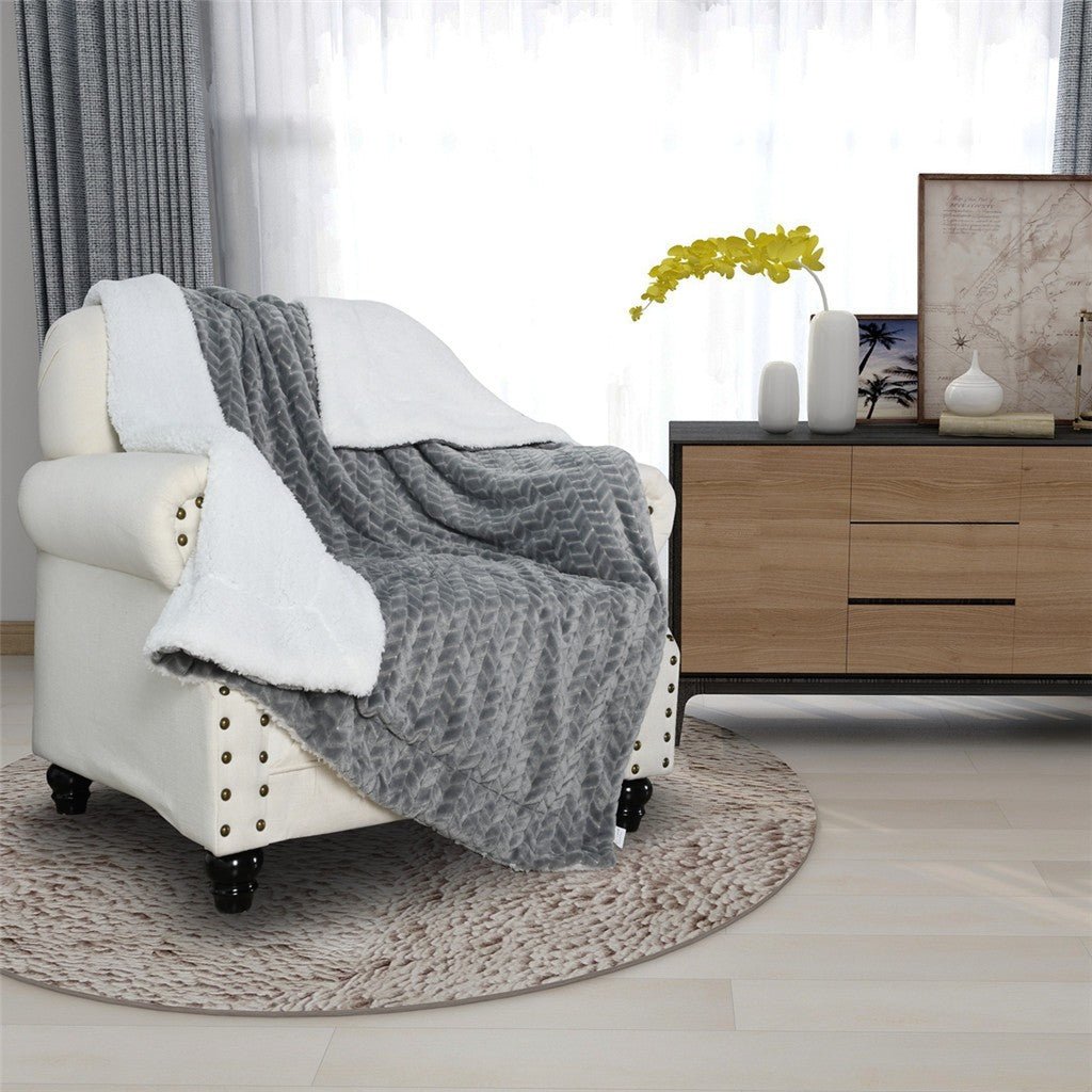 Flannel Thick Velvet Wool Blanket Bed Cover Quilt - Anna's Linens