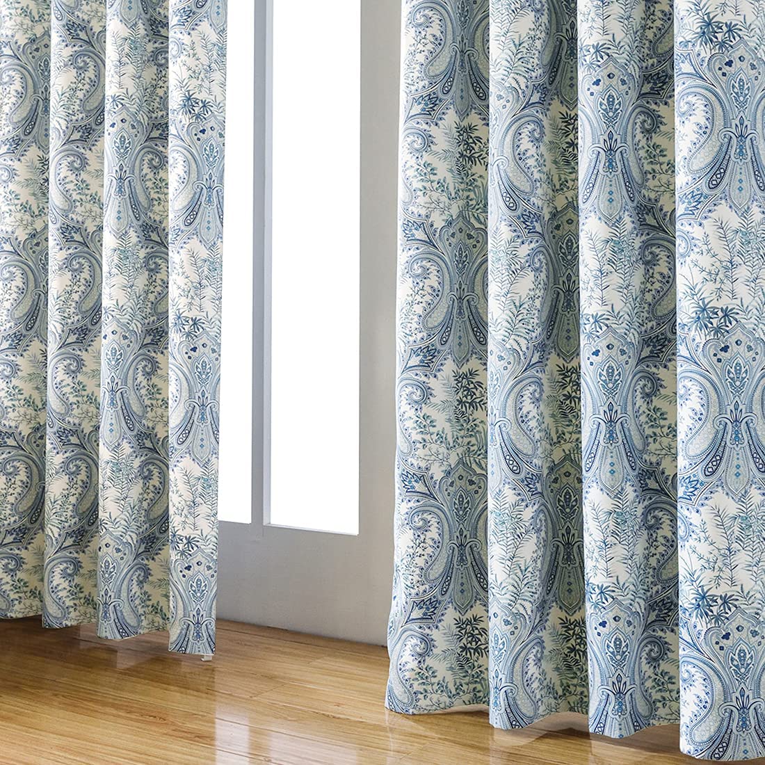 Floral Design Window Drapes Grommet Room Darkening Blackout Curtains - Anna's Linens