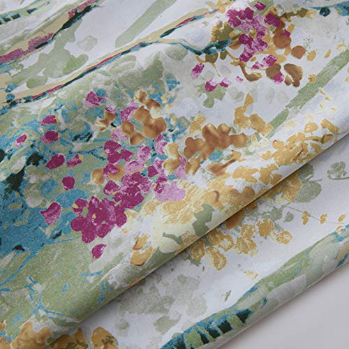 Floral Design Window Drapes Grommet Room Darkening Blackout Curtains - Anna's Linens