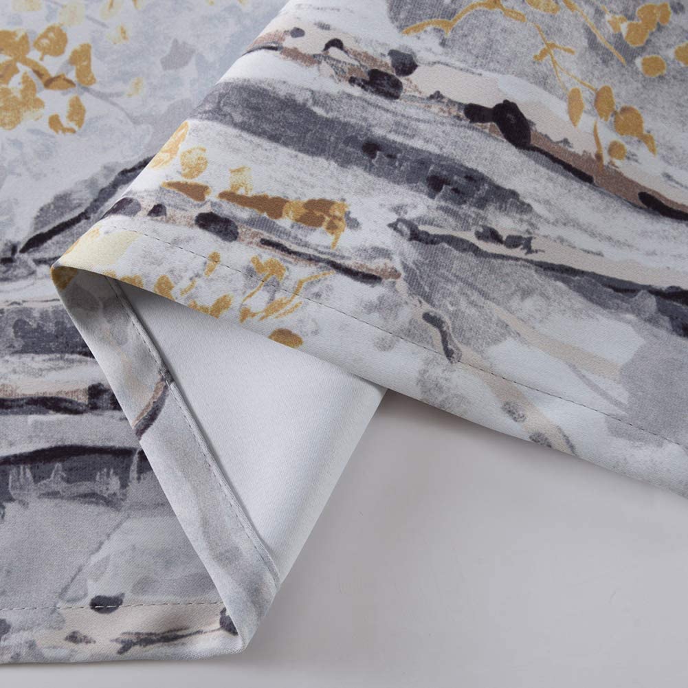 Floral Design Window Drapes Grommet Room Darkening Blackout Curtains - Anna's Linens