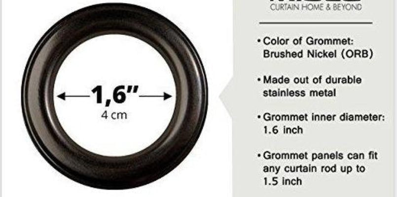 Floral Embroidery Semi Sheers Curtain Linen Grommet Window Curtains for Office 52 x 95 Inch 2 Panels, Taupe - Anna's Linens