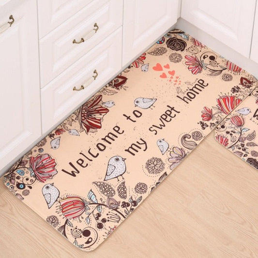 Home Entrance Flannel Doormat Modern Kitchen Mat Bath Carpet Floor Mat - Anna's Linens
