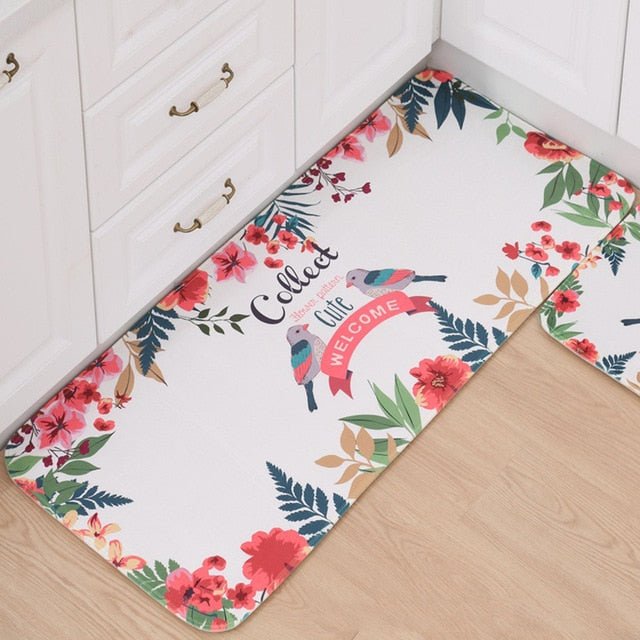 Home Entrance Flannel Doormat Modern Kitchen Mat Bath Carpet Floor Mat - Anna's Linens
