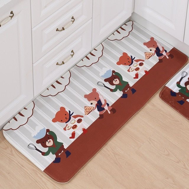 Home Entrance Flannel Doormat Modern Kitchen Mat Bath Carpet Floor Mat - Anna's Linens
