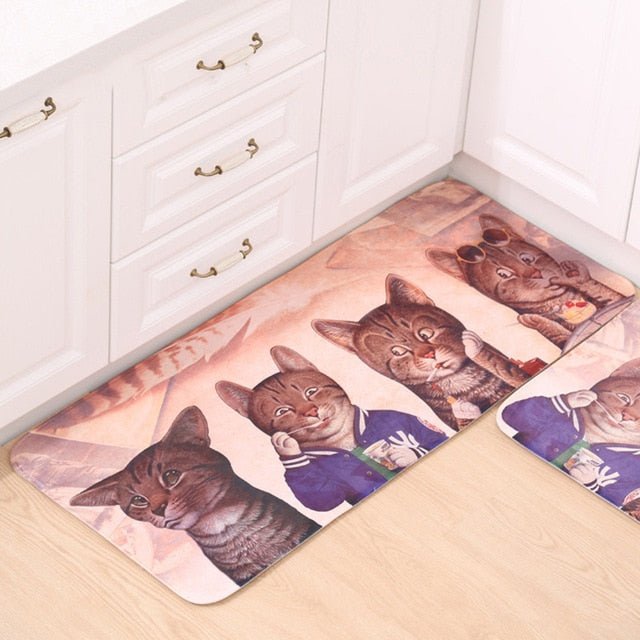Home Entrance Flannel Doormat Modern Kitchen Mat Bath Carpet Floor Mat - Anna's Linens