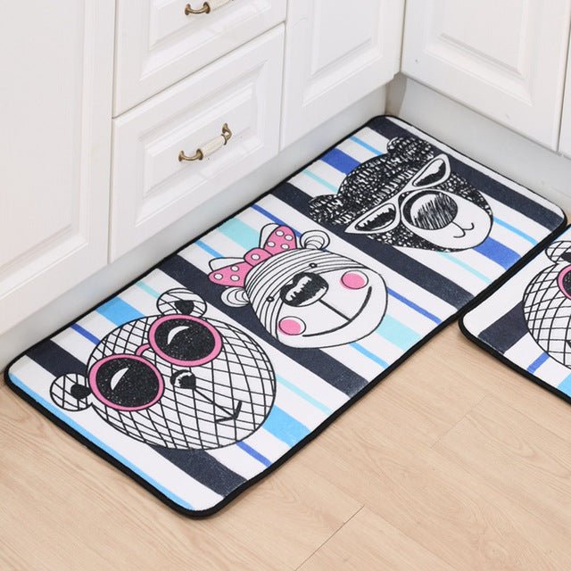 Home Entrance Flannel Doormat Modern Kitchen Mat Bath Carpet Floor Mat - Anna's Linens