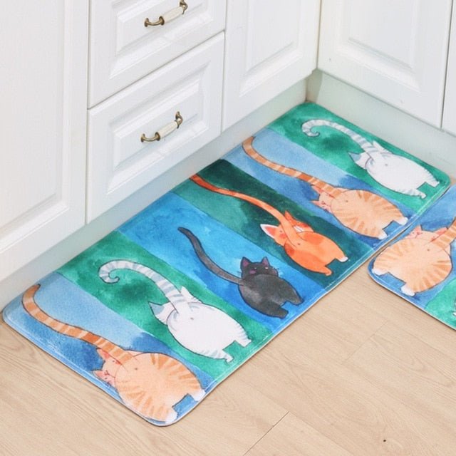 Home Entrance Flannel Doormat Modern Kitchen Mat Bath Carpet Floor Mat - Anna's Linens