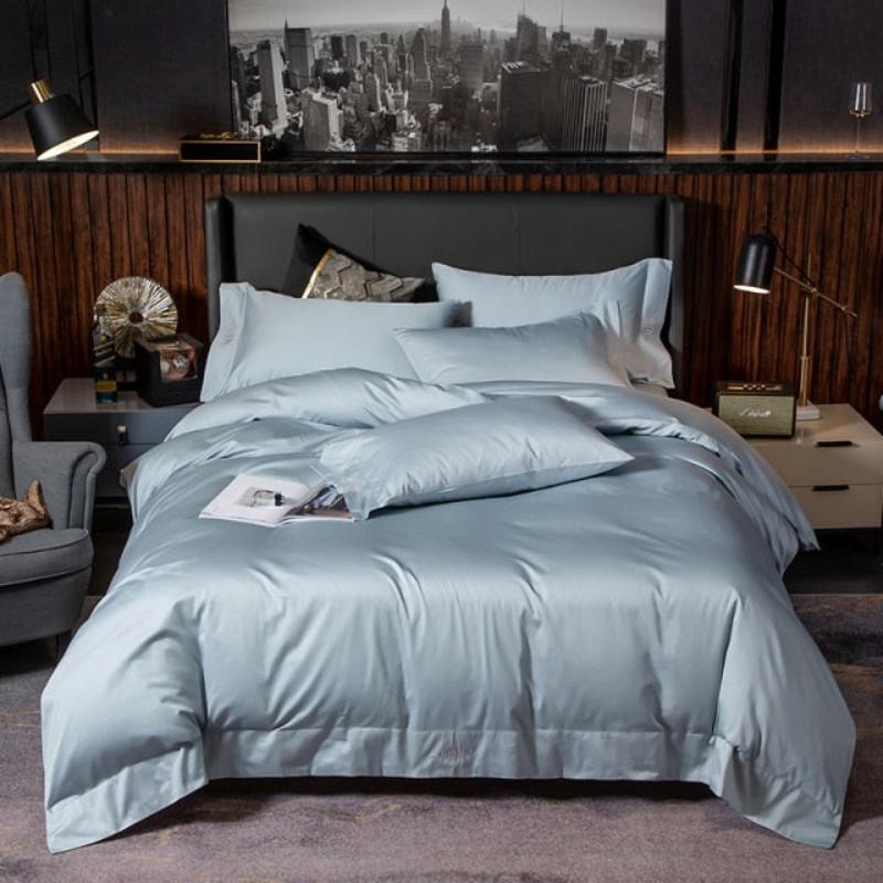 Hotel Quality Silky Soft Egyptian Cotton 4 Pcs Duver Cover Bedding set - Anna's Linens