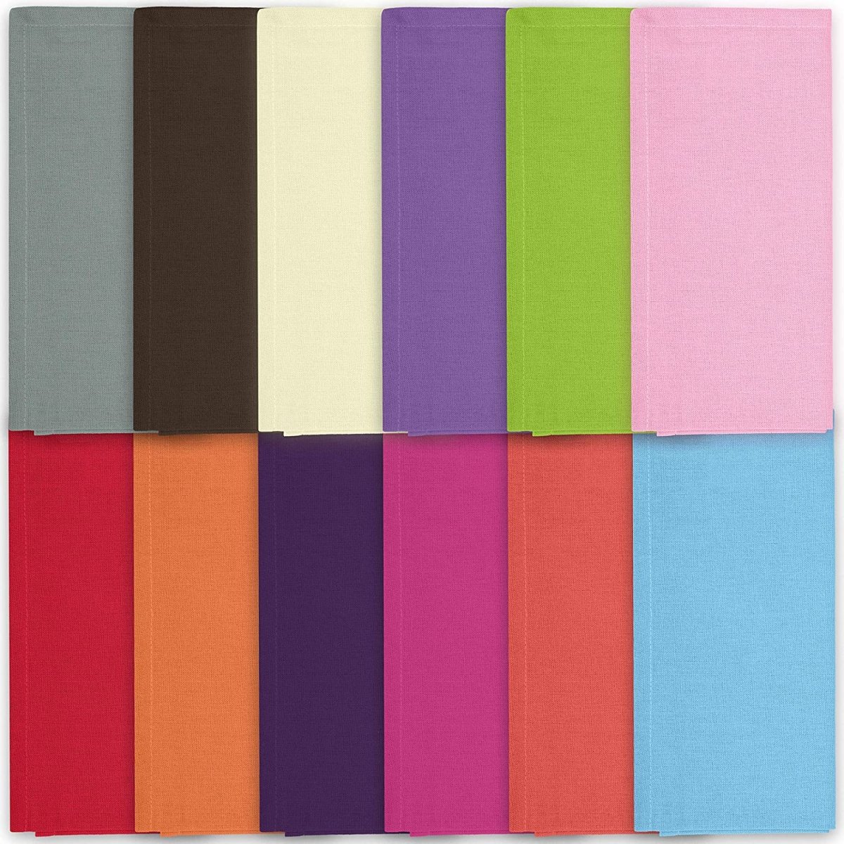 Kitchen Cotton Dinner Napkins Cloth Oversized Bulk Linens Set of 12 - Anna's Linens