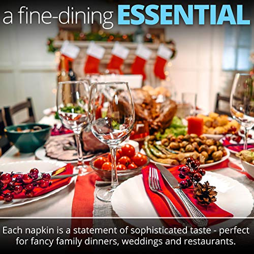 Kitchen Cotton Dinner Napkins Cloth Oversized Bulk Linens Set of 12 - Anna's Linens