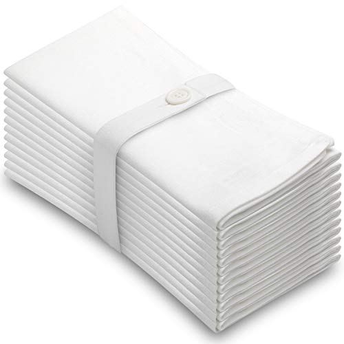 Kitchen Cotton Dinner Napkins Cloth Oversized Bulk Linens Set of 12 - Anna's Linens