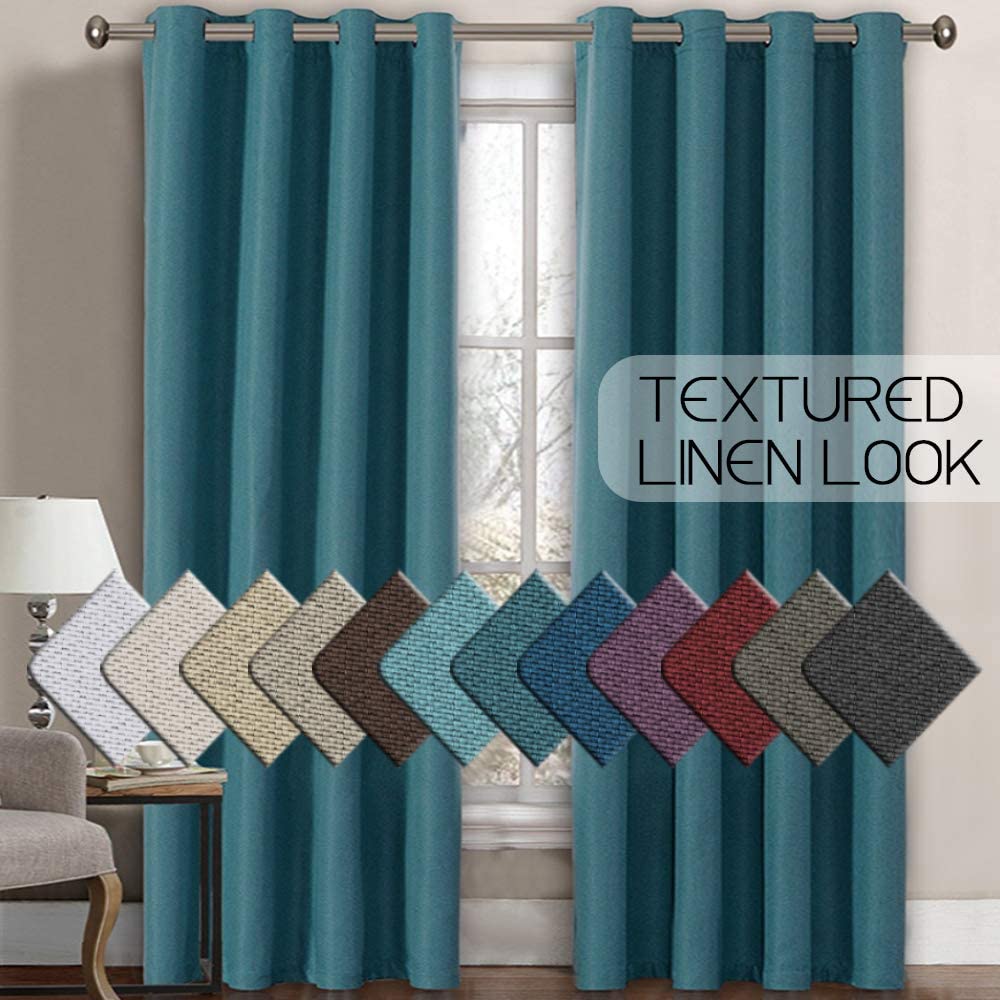 Linen Room Darkening Light Blocking Thermal Insulated Heavy Weight Textured Rich Curtain Panel - Anna's Linens