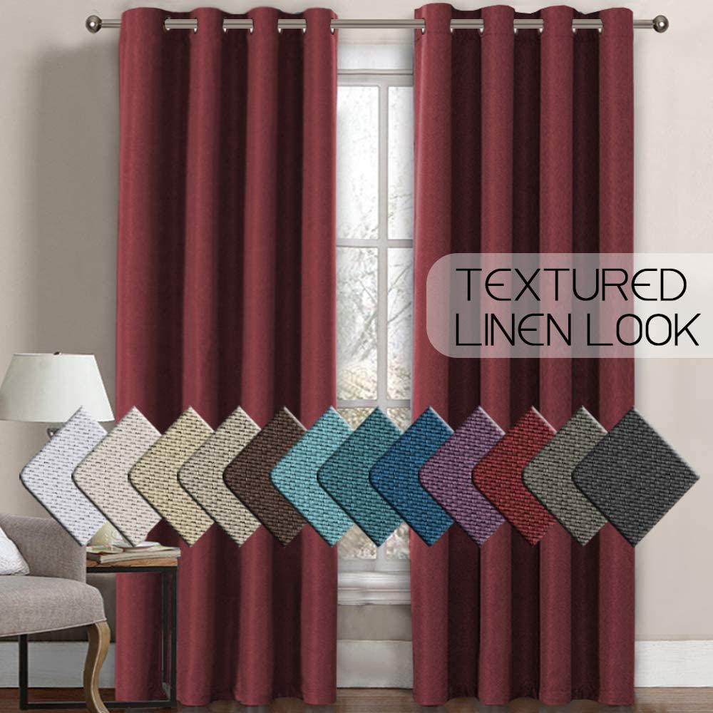 Linen Room Darkening Light Blocking Thermal Insulated Heavy Weight Textured Rich Curtain Panel - Anna's Linens