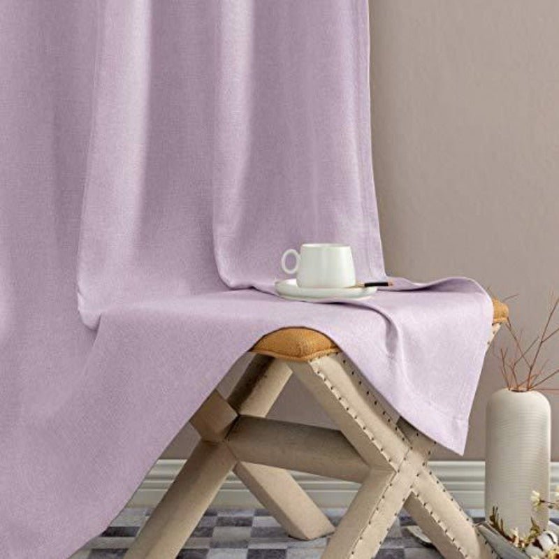 Linen Texture Curtains Light Reducing Grommet Top Drapes Window 2 Panels - Anna's Linens