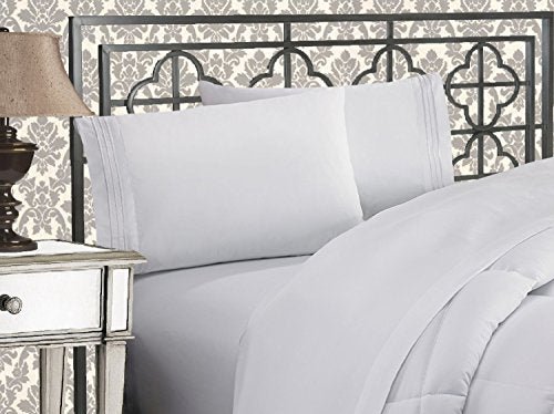 Luxurious 1500 Thread Embroidered Softest Premium 4 pcs Bed Sheets Wrinkle Fade Resistant - Anna's Linens