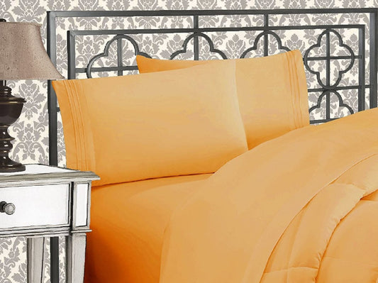 Luxurious 1500 Thread Embroidered Softest Premium 4 pcs Bed Sheets Wrinkle Fade Resistant - Anna's Linens
