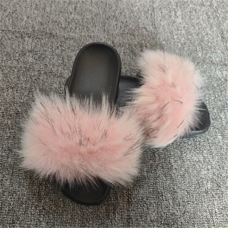 Luxury Faux Fur Slippers - Anna's Linens