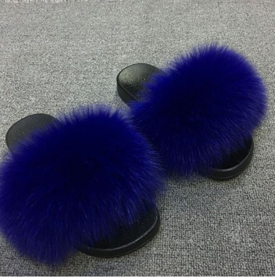 Luxury Faux Fur Slippers - Anna's Linens