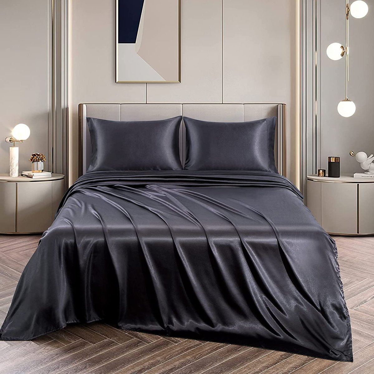 Satin Silky Soft 4 pcs Bed Sheets Set - Anna's Linens