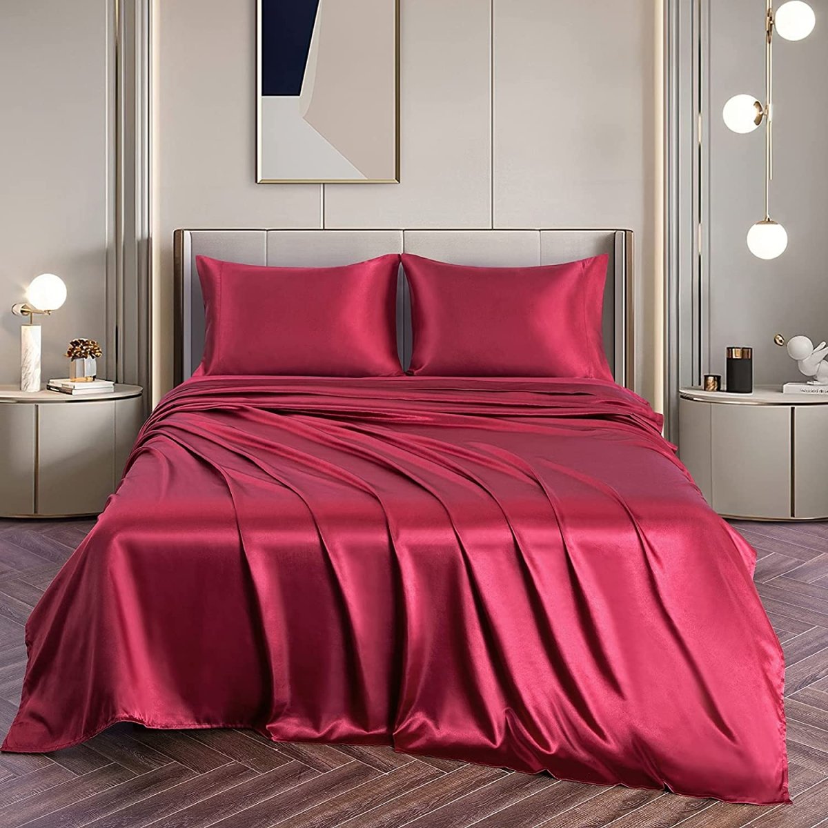 Satin Silky Soft 4 pcs Bed Sheets Set - Anna's Linens