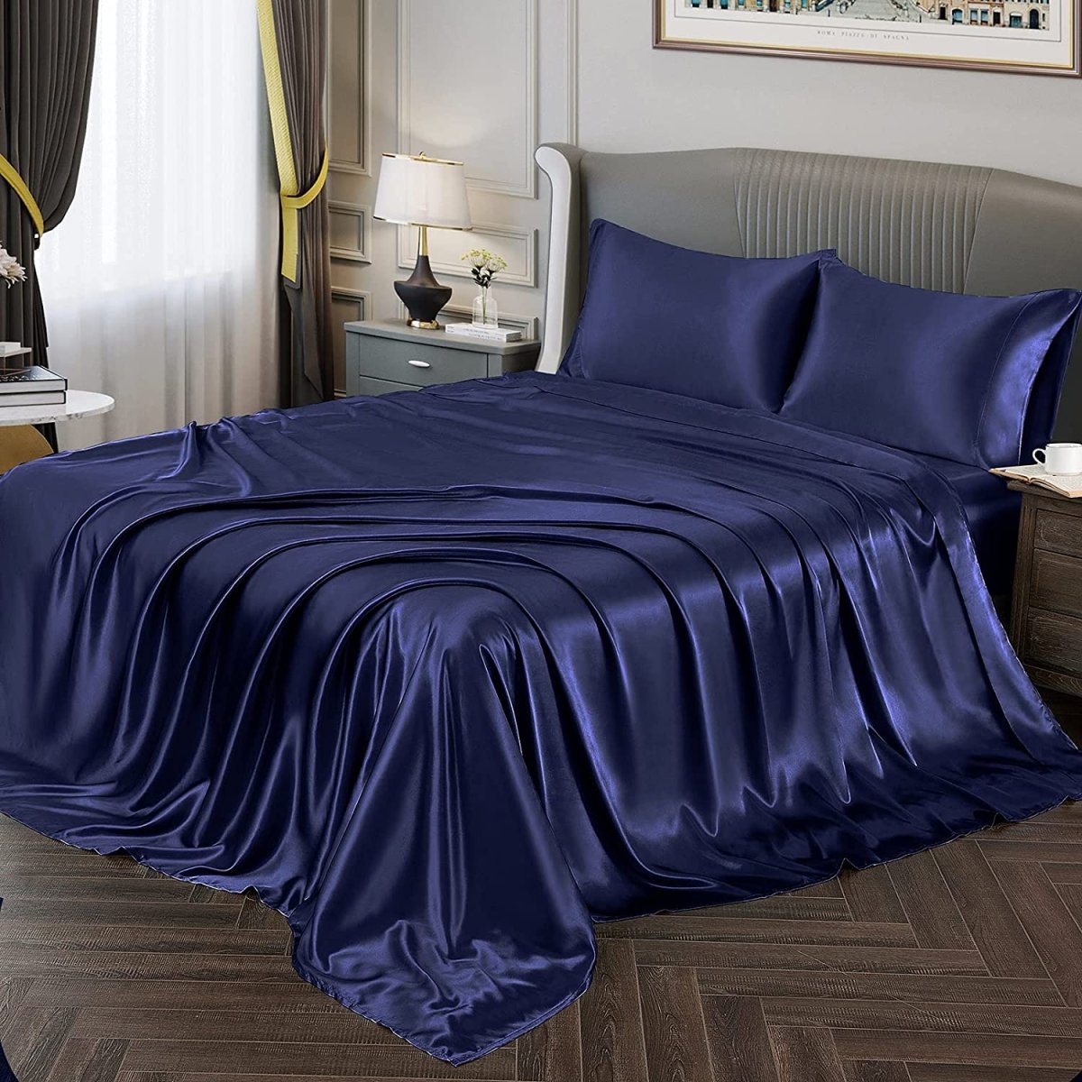 Satin Silky Soft 4 pcs Bed Sheets Set - Anna's Linens