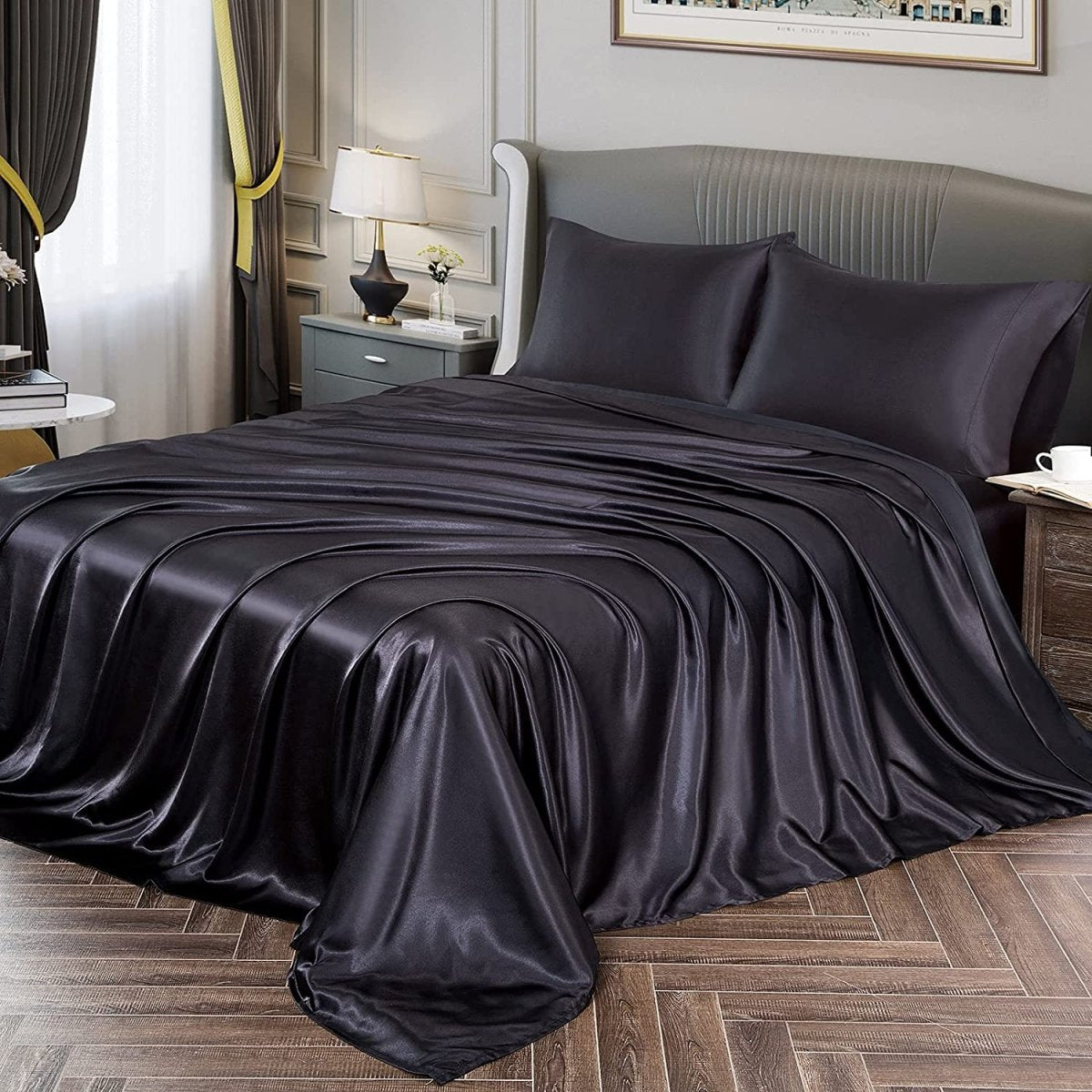 Satin Silky Soft 4 pcs Bed Sheets Set - Anna's Linens
