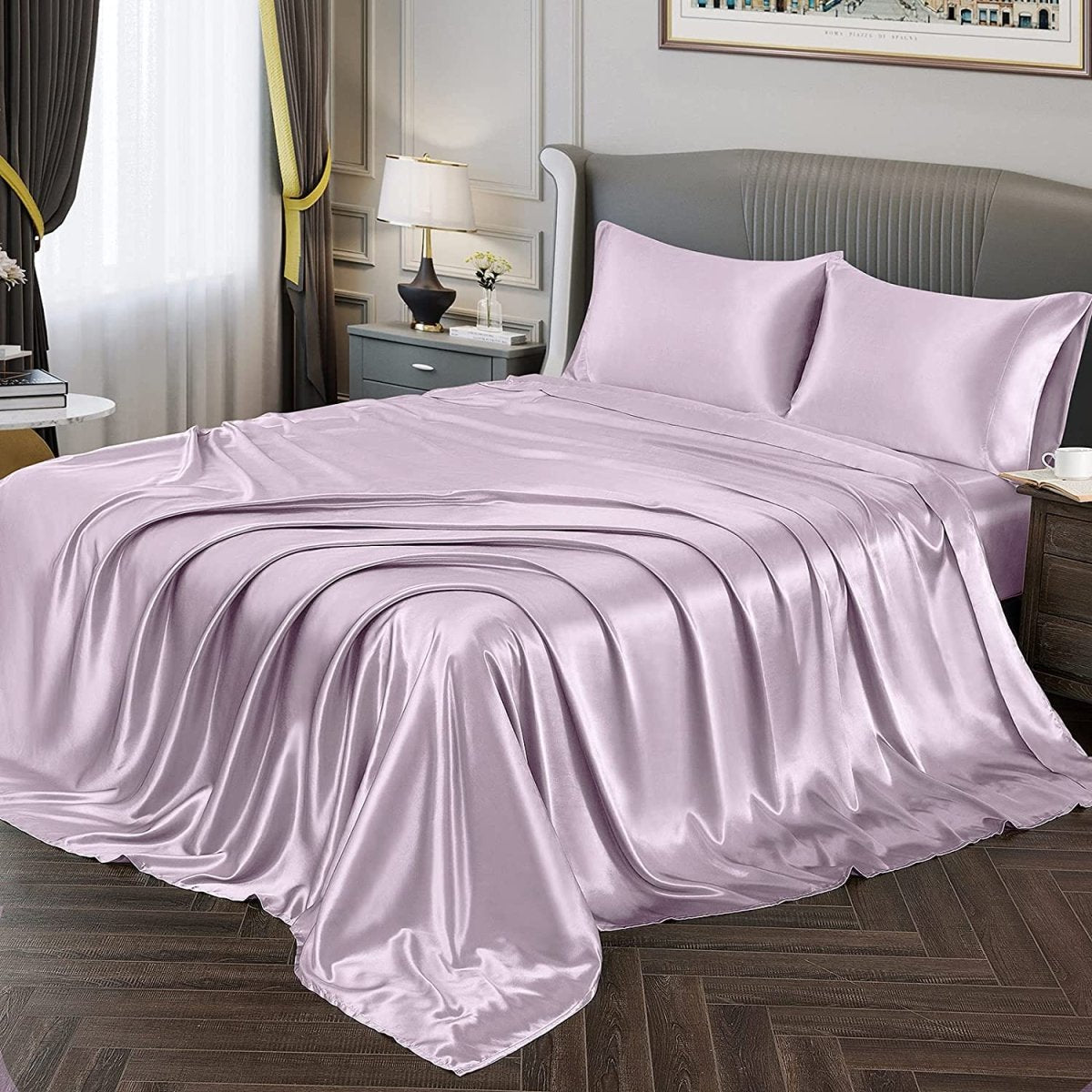 Satin Silky Soft 4 pcs Bed Sheets Set - Anna's Linens