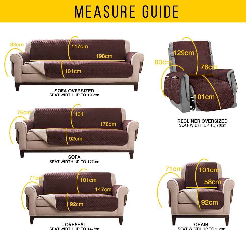 Sectional Sofa Couch Cover Stretch Elastic Recliner Sofa Cover Water Resistance Anti Slip - Anna's Linens
