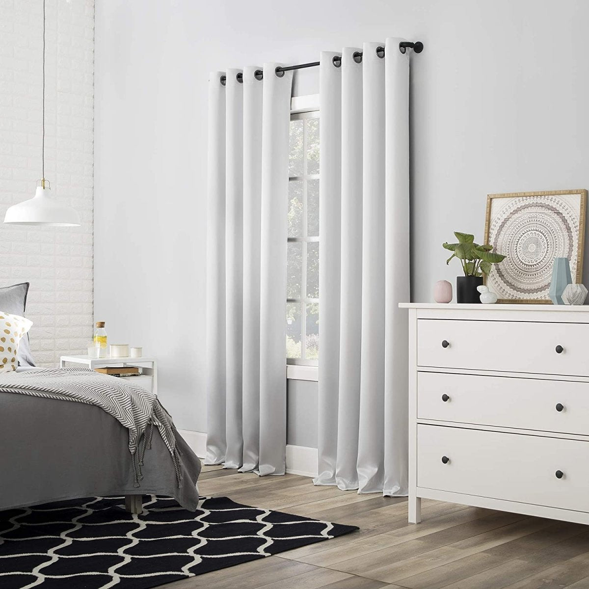 Set of 2. Sun Zero Blackout Grommet Curtain - Anna's Linens