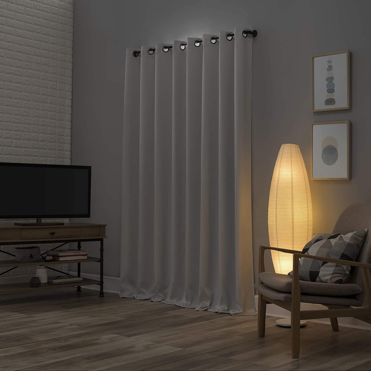 Set of 2. Sun Zero Blackout Grommet Curtain - Anna's Linens
