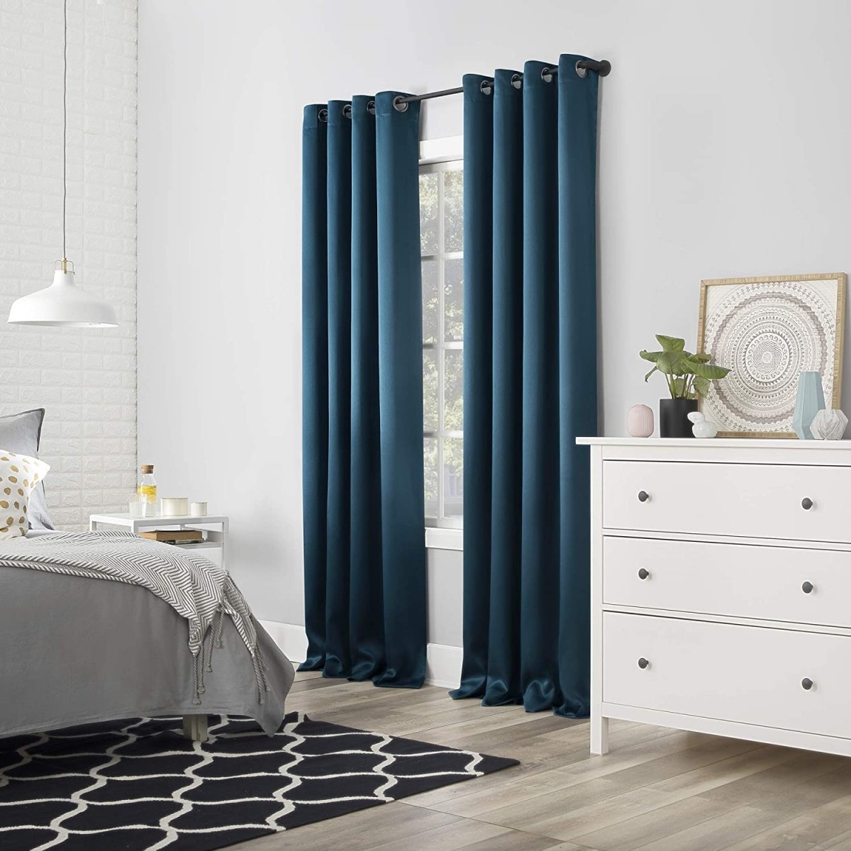 Set of 2. Sun Zero Blackout Grommet Curtain - Anna's Linens