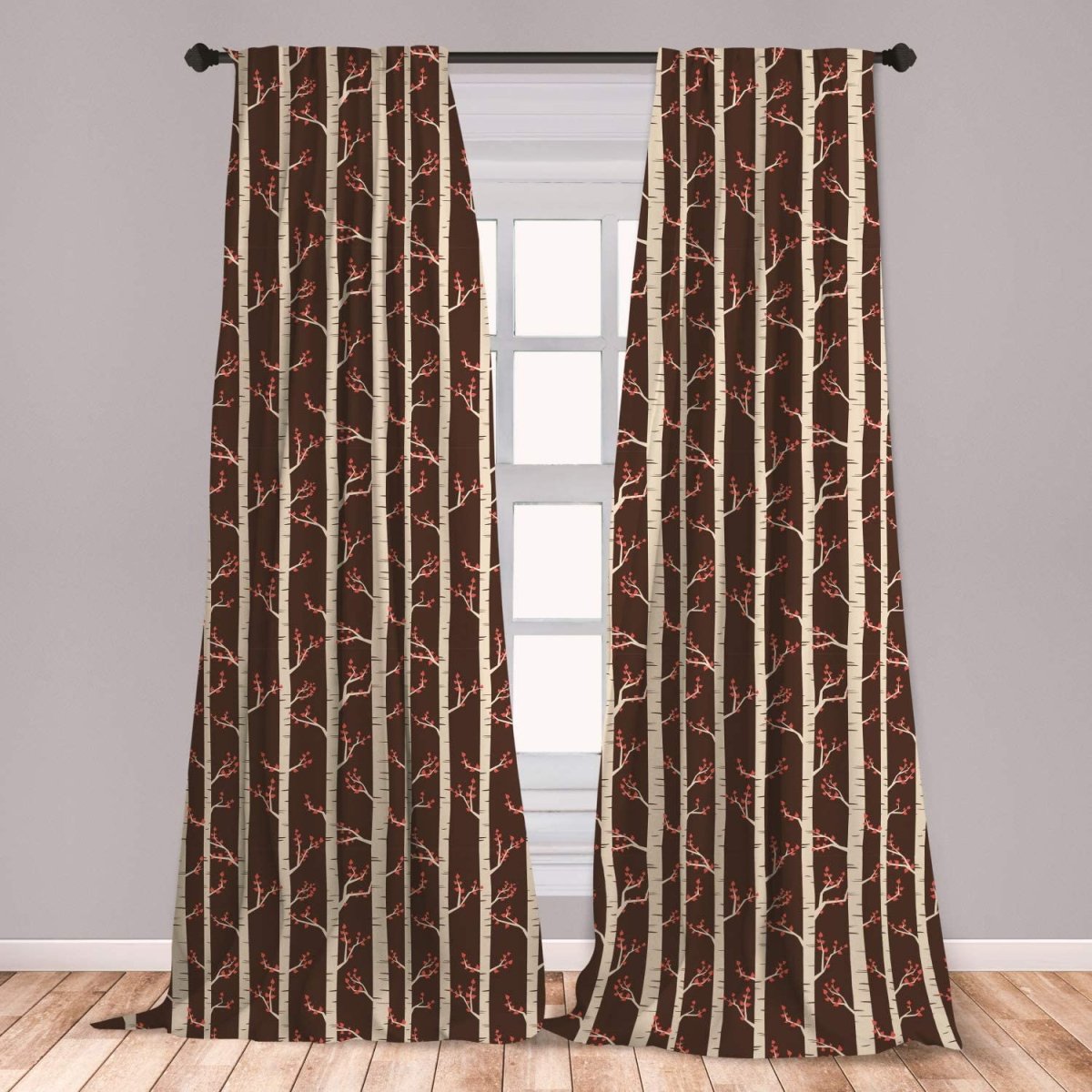 Set of 2 Window Curtains Lightweight Rod Pocket Panels - Anna's Linens