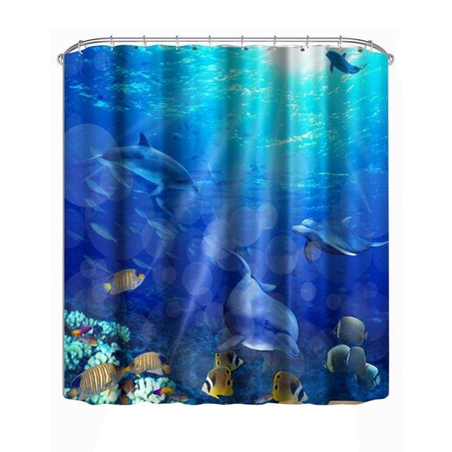 Shower Curtain Waterproof Polyester 3D Bamboo 71" x 71" - Anna's Linens