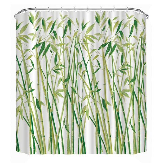 Shower Curtain Waterproof Polyester 3D Bamboo 71" x 71" - Anna's Linens