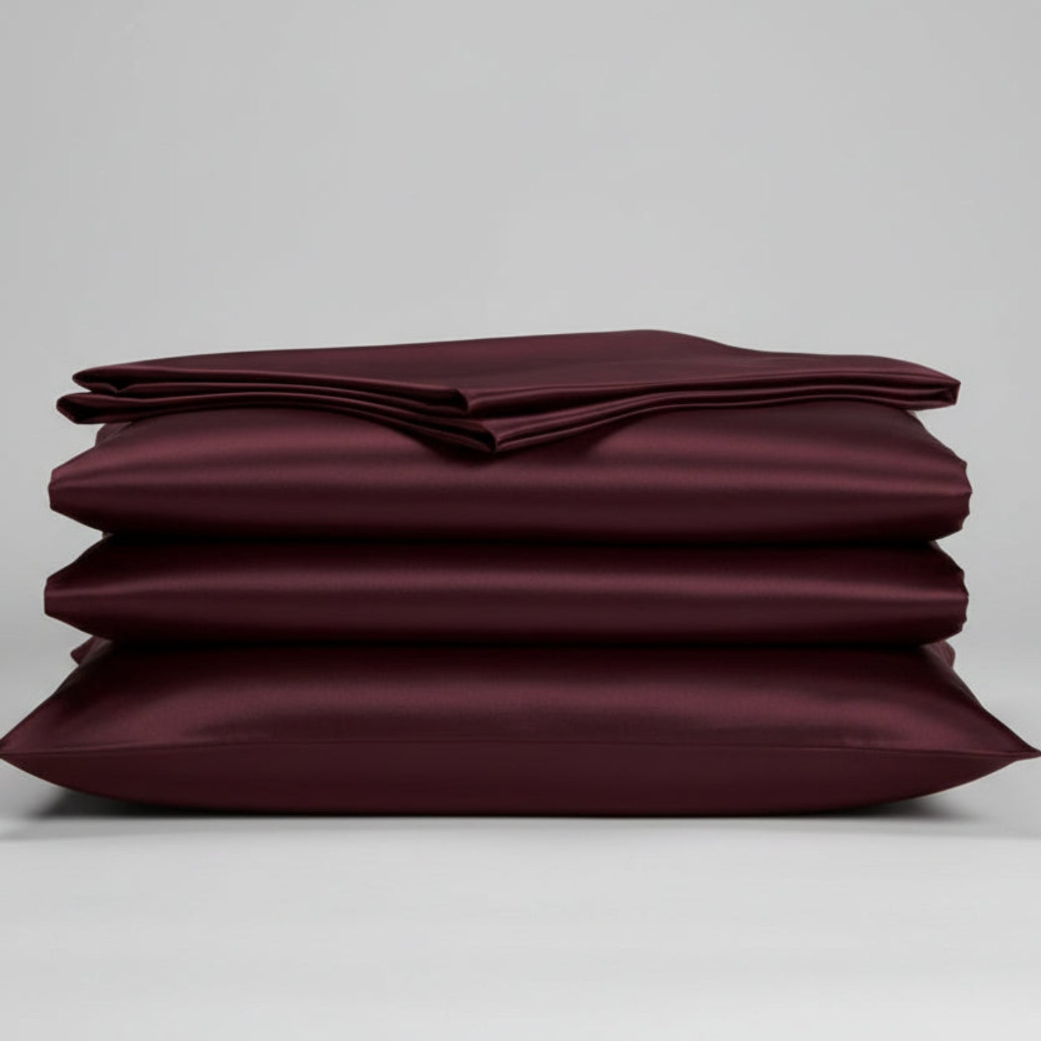 Soft Silky Satin Solid Color Deep Pocket Sheet Set - Anna's Linens