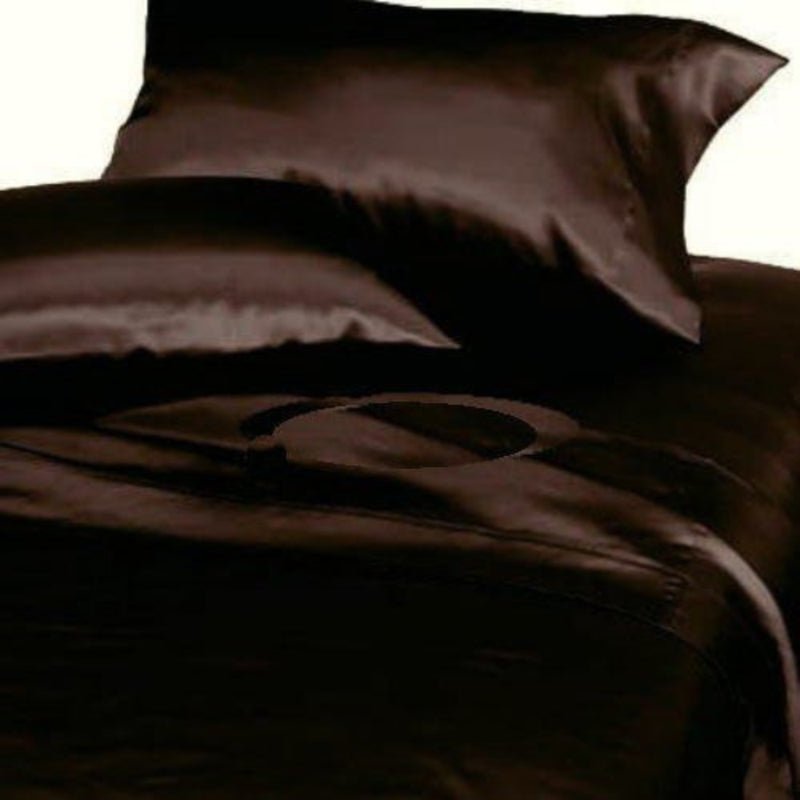 Soft Silky Satin Solid Color Deep Pocket Sheet Set - Anna's Linens