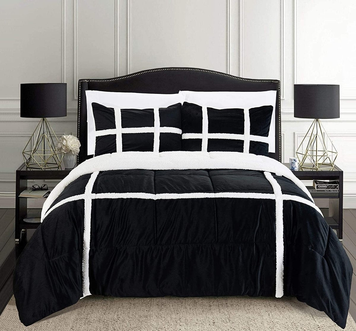 Softest Coziest Sherpa Premium Quality Down Alternative Micro - Suede 3 pcs Reversible Comforter Set - Anna's Linens