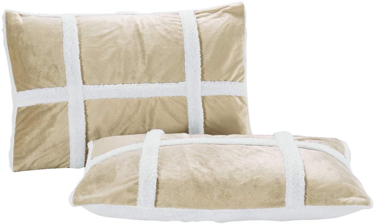 Softest Coziest Sherpa Premium Quality Down Alternative Micro - Suede 3 pcs Reversible Comforter Set - Anna's Linens