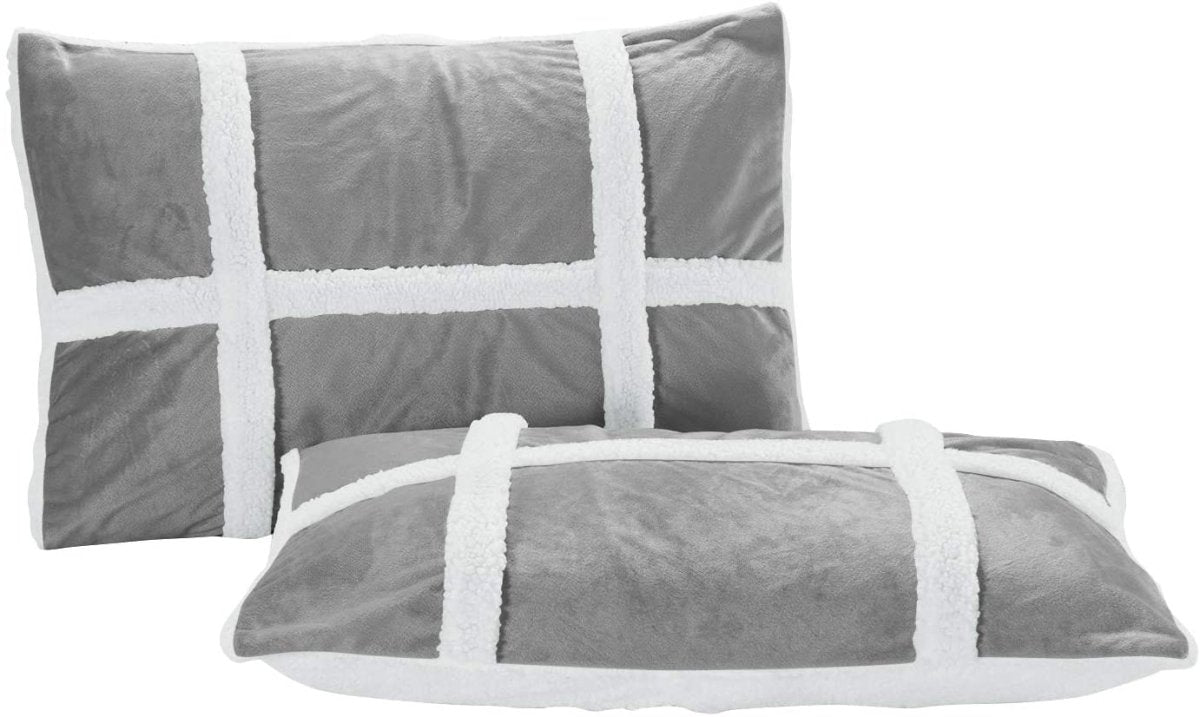 Softest Coziest Sherpa Premium Quality Down Alternative Micro - Suede 3 pcs Reversible Comforter Set - Anna's Linens
