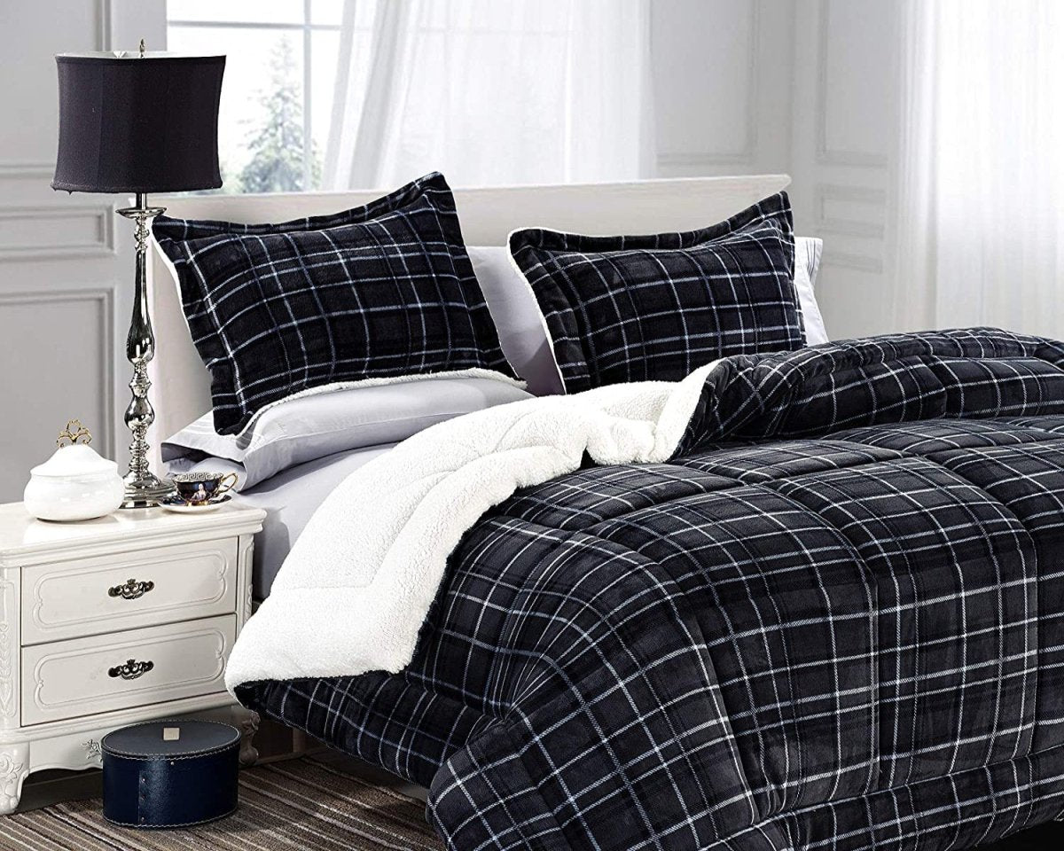 Softest Heavy Weight Sherpa - Backing Down Alternative Reversible Comforter Set - Anna's Linens