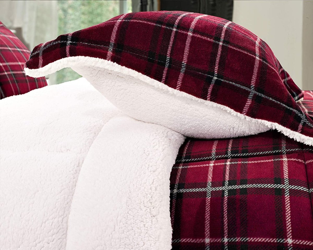 Softest Heavy Weight Sherpa - Backing Down Alternative Reversible Comforter Set - Anna's Linens
