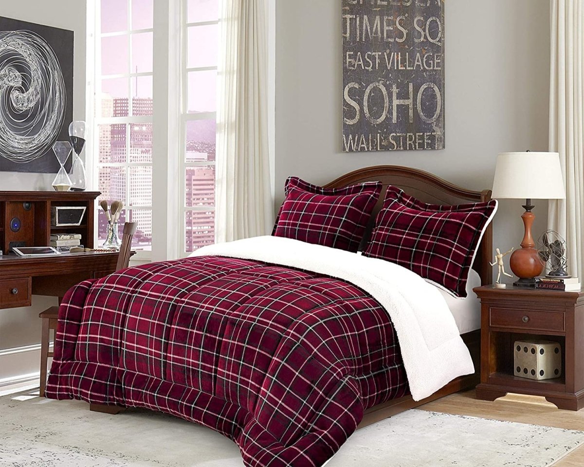 Softest Heavy Weight Sherpa - Backing Down Alternative Reversible Comforter Set - Anna's Linens