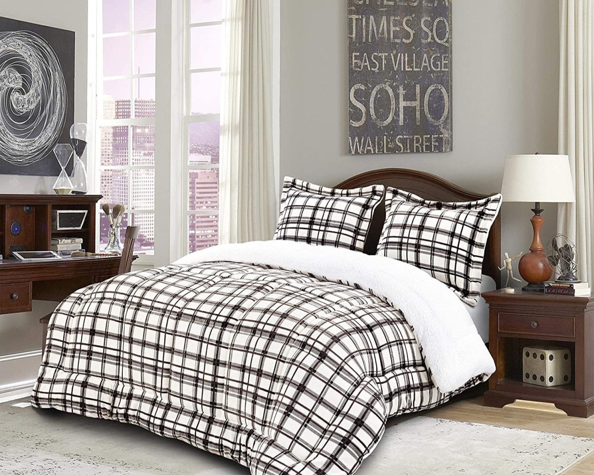 Softest Heavy Weight Sherpa - Backing Down Alternative Reversible Comforter Set - Anna's Linens