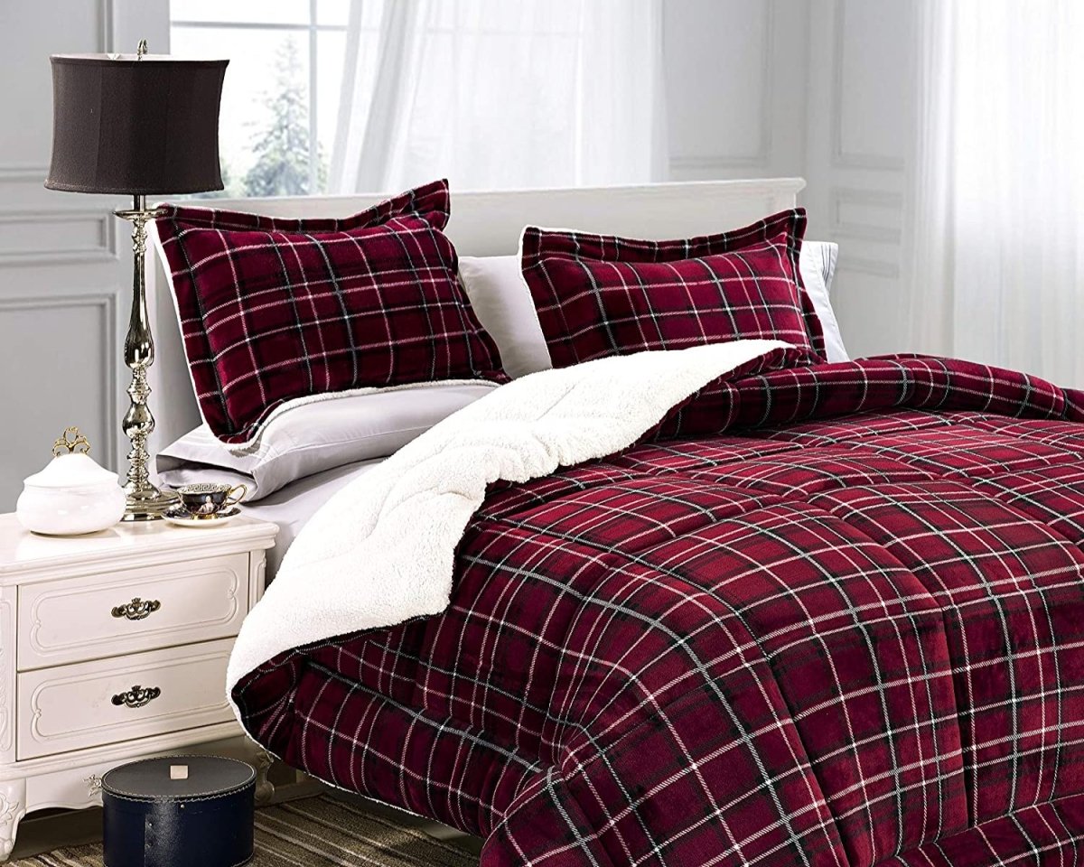 Softest Heavy Weight Sherpa - Backing Down Alternative Reversible Comforter Set - Anna's Linens